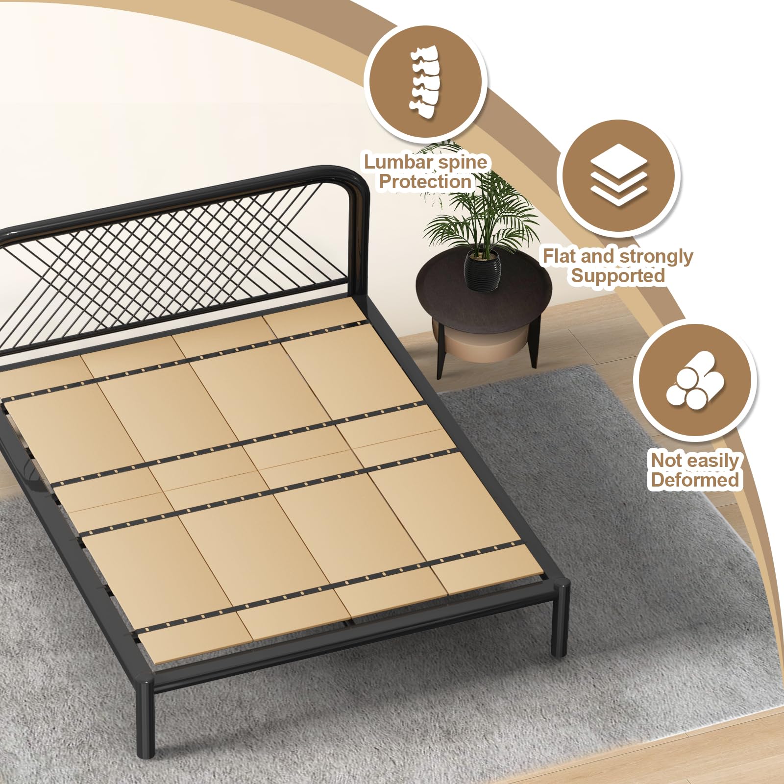 Foldable Bunkie Board Mattress Support King Size