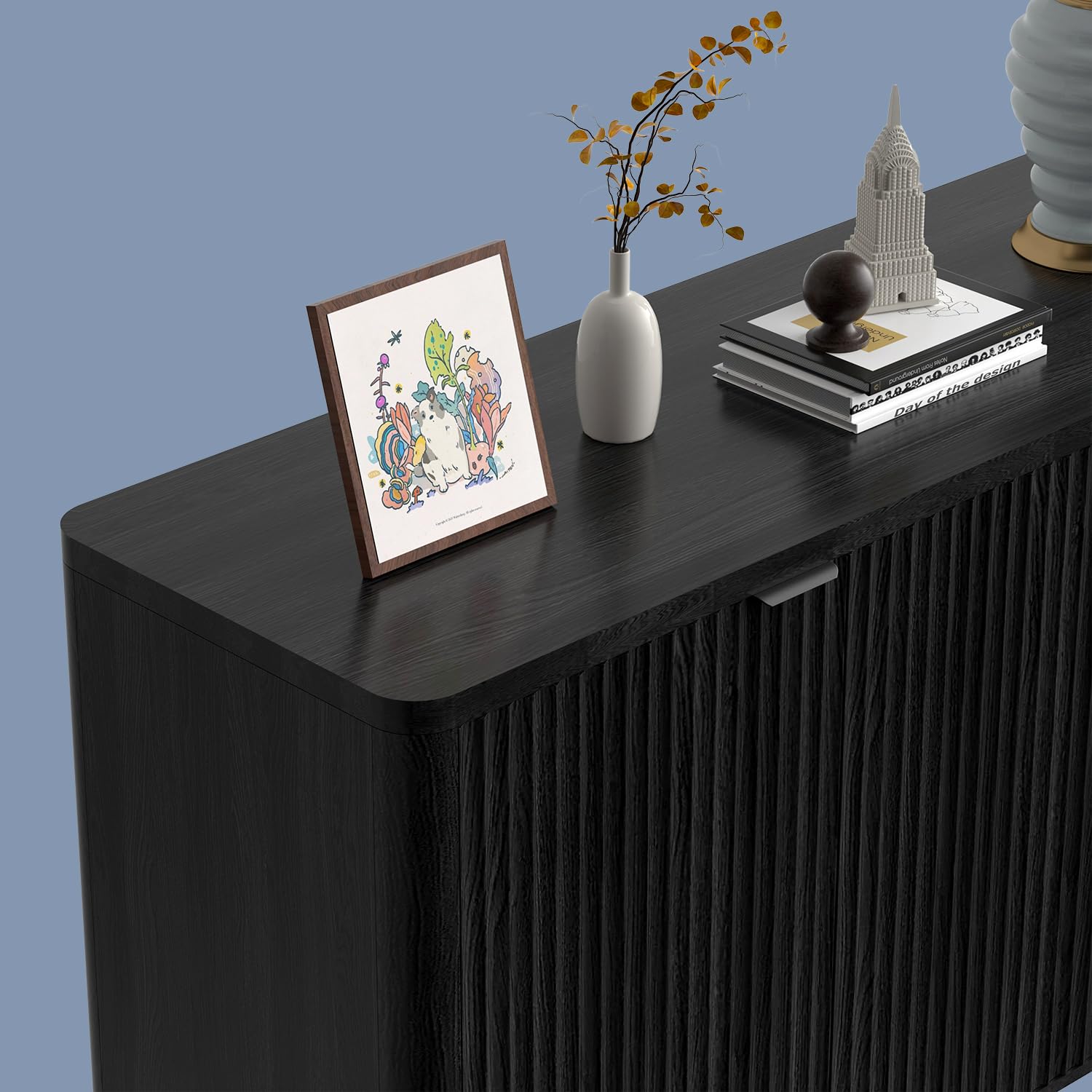 63" Fluted Sideboard Cabinet with Storage