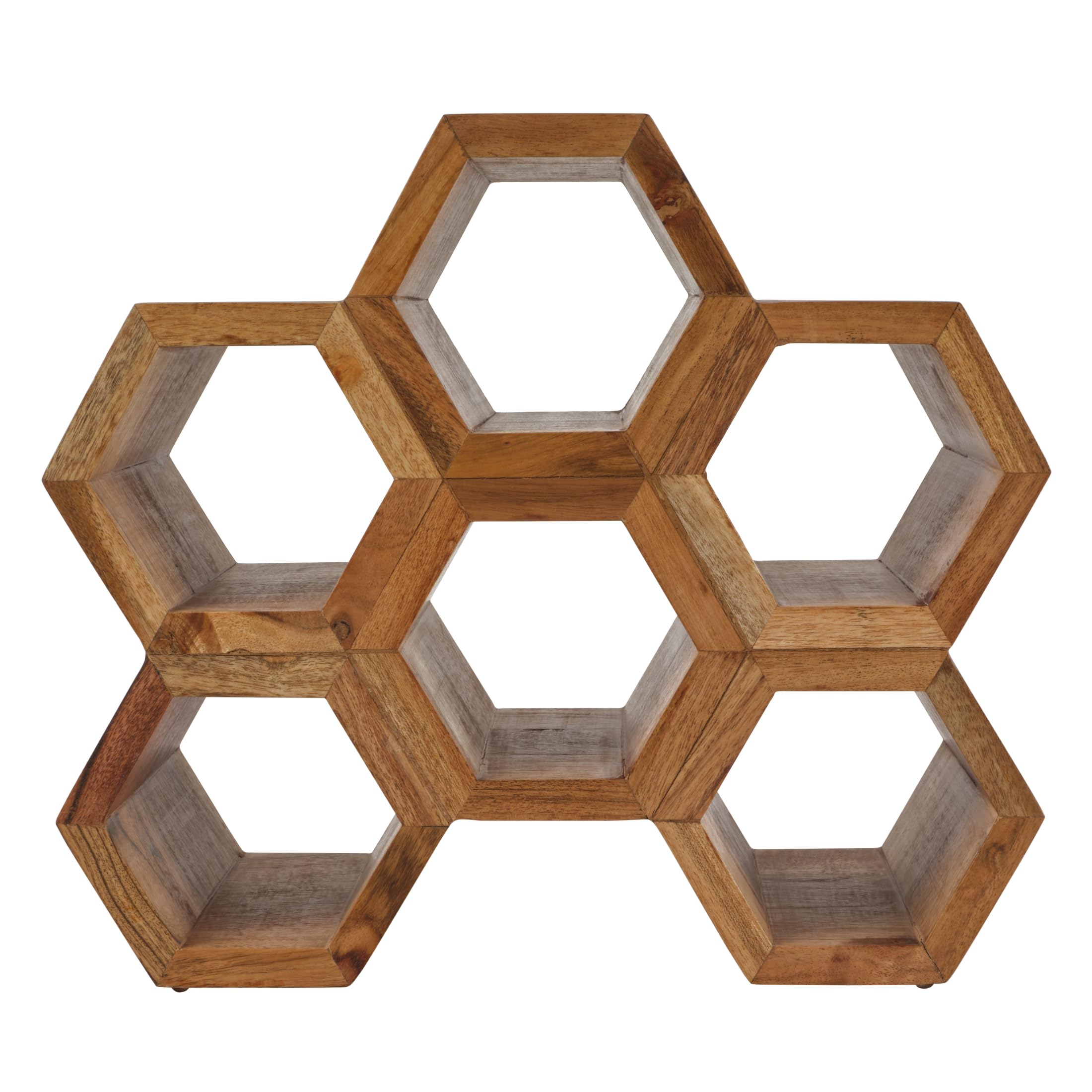 6 Bottle Acacia Wood Wine Rack