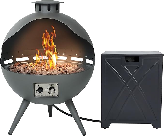 24-Inch Propane Fire Pit with Natural Gas Conversion Kit