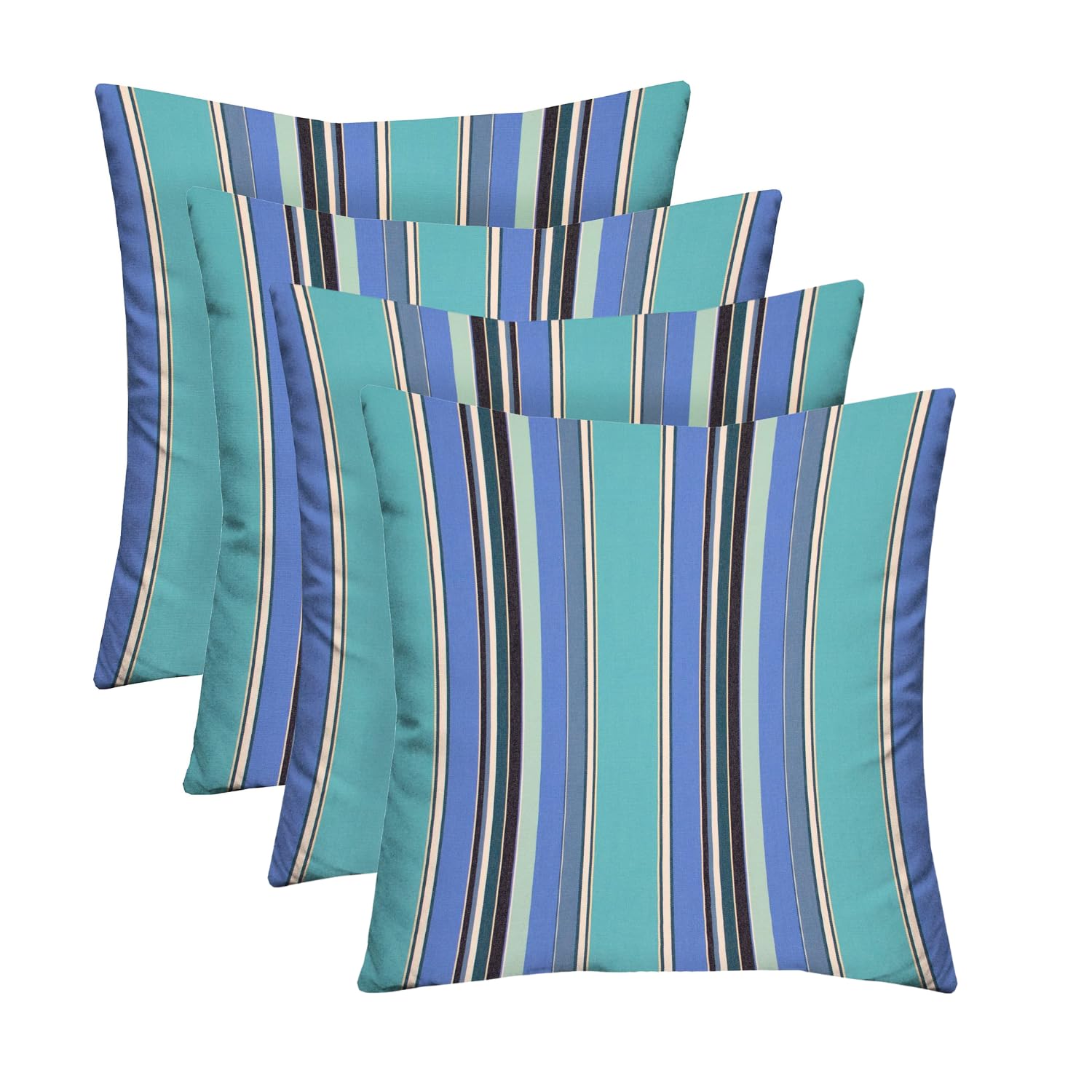 Sunbrella Square Throw Pillows Set of 4 - 17x17 Outdoor Cushions