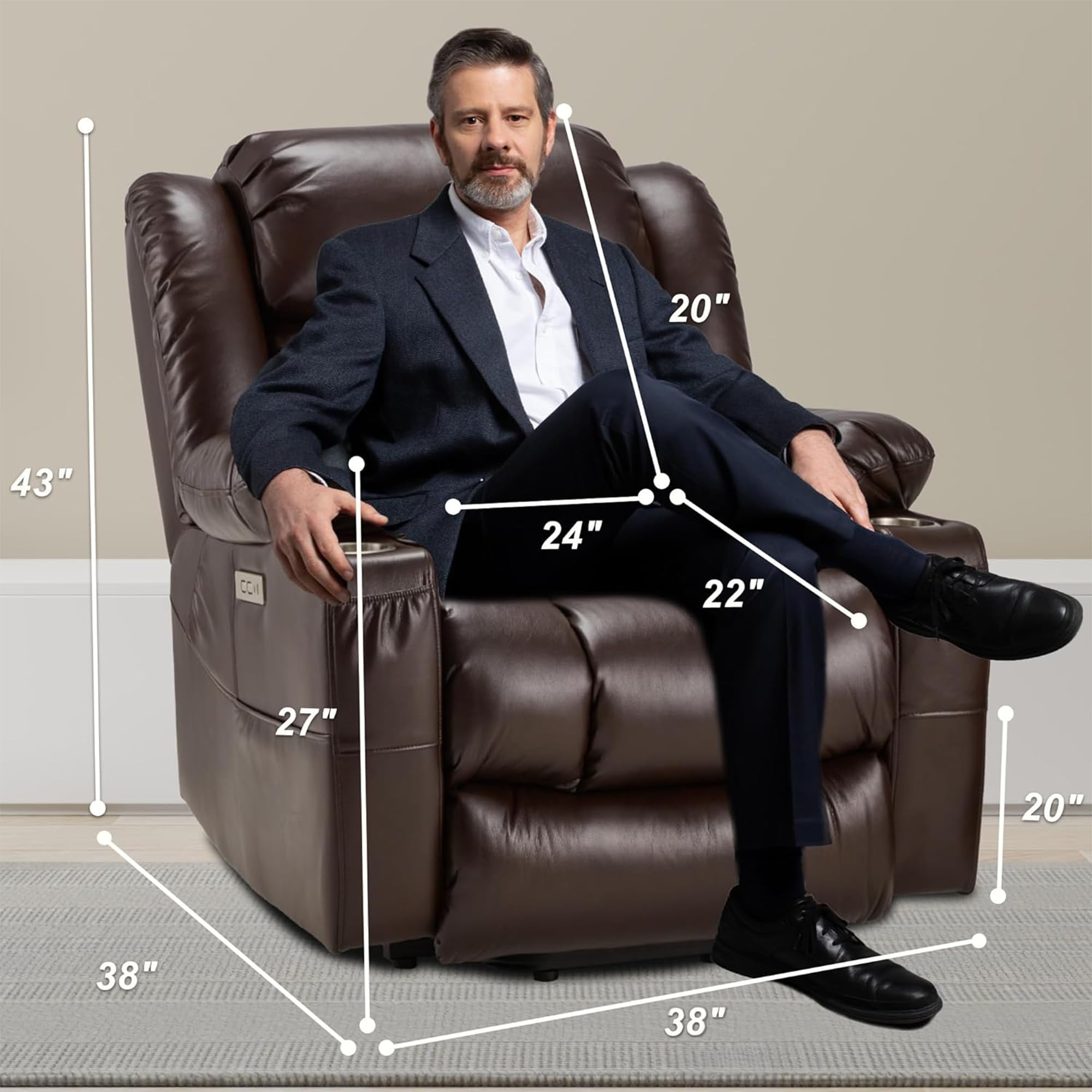Power Lift Recliner with Massage and Heat