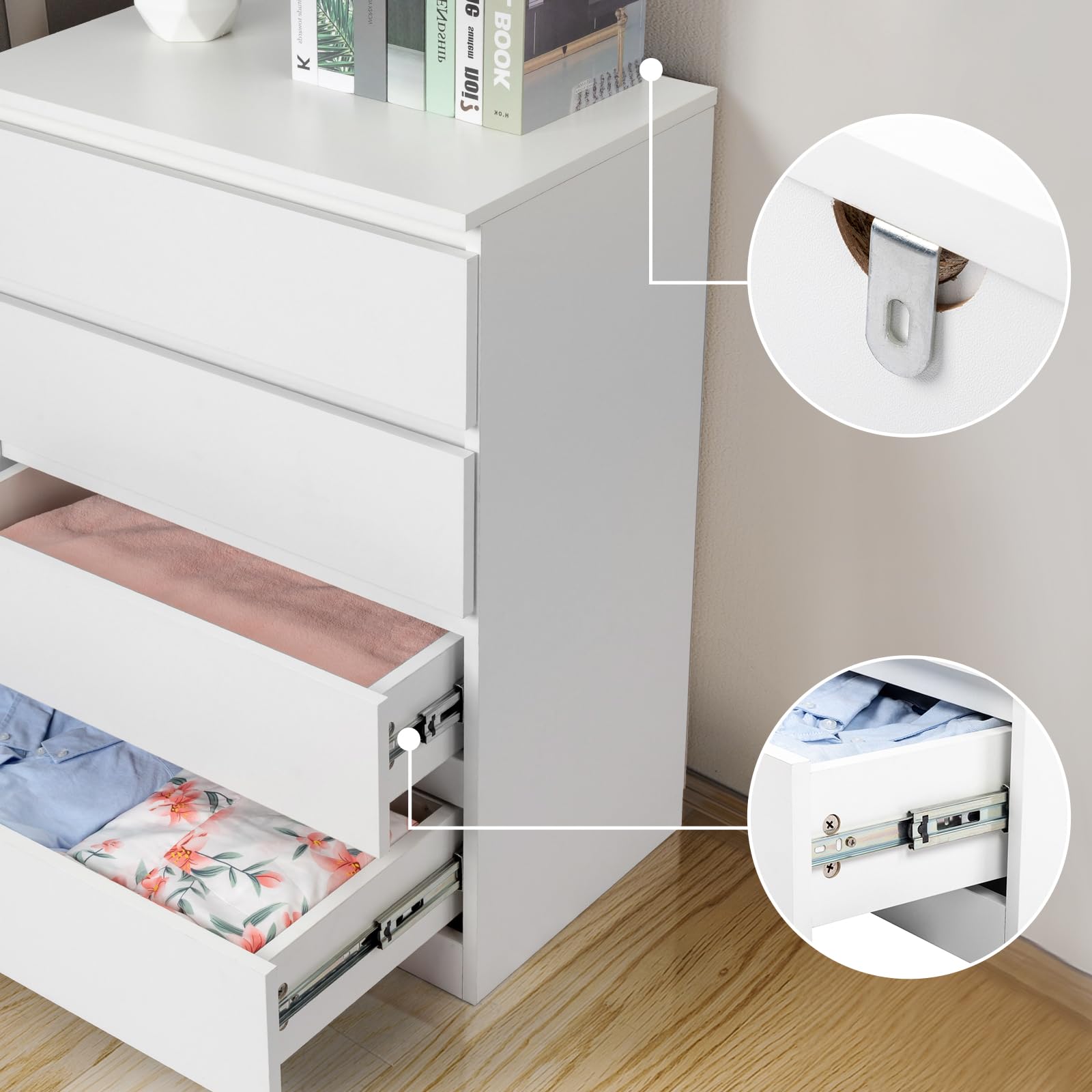 4-Drawer Dresser with Anti-Tipping Device