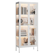 Display Cabinet with Glass Doors and LED Lights