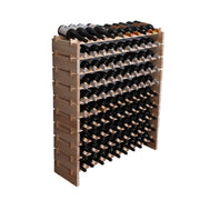 100-Bottle Wine Rack Cabinet Freestanding Wooden Storage