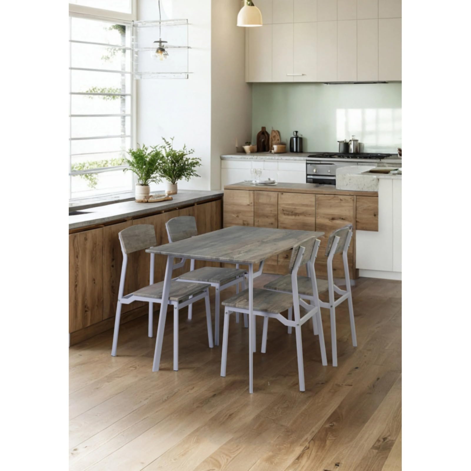 5-Piece Dining Table Set with 4 Chairs