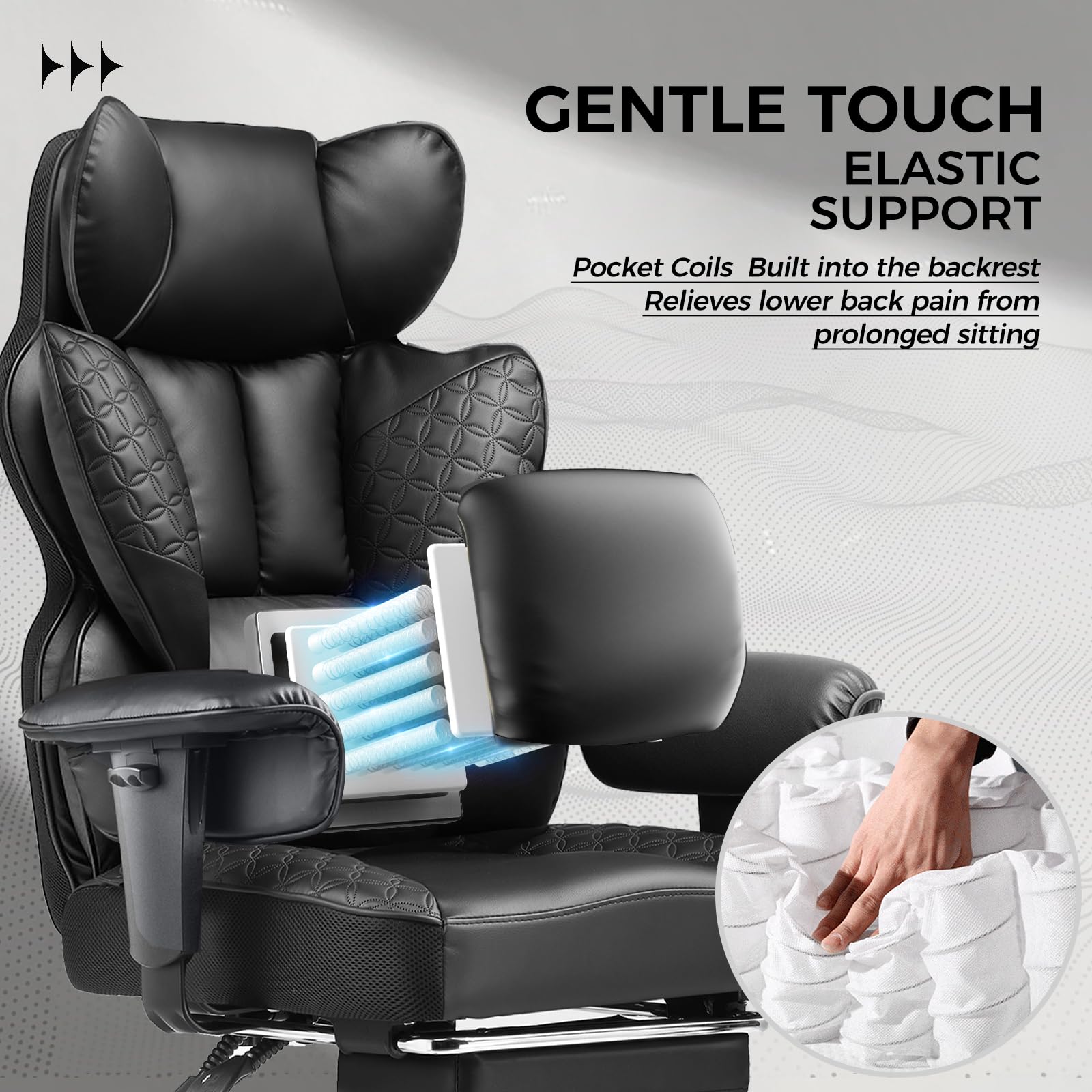 Ergonomic Gaming Office Chair with Footrest
