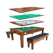 7.5-Foot 4-in-1 Multi-Game Swivel Table - Pool, Air Hockey, Table Tennis