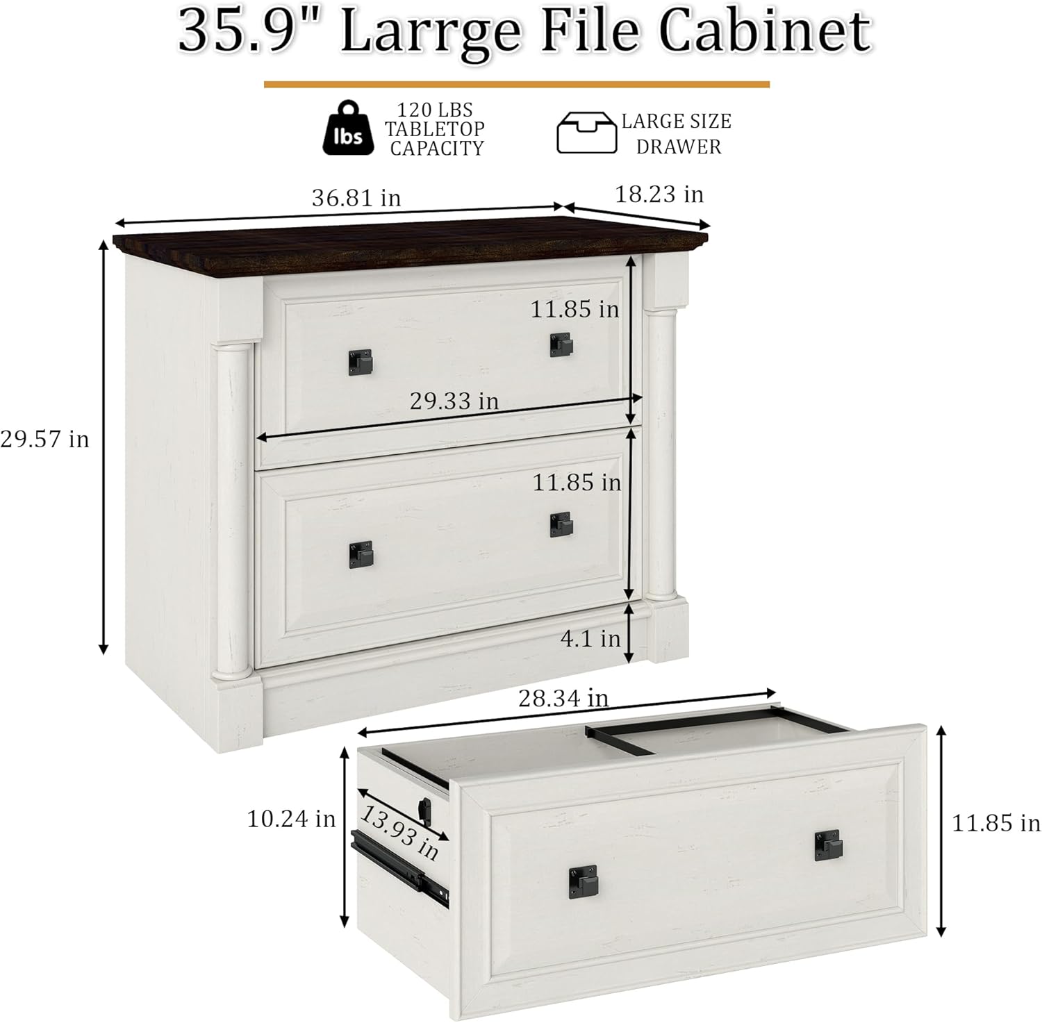 2 Drawer Lateral File Cabinet