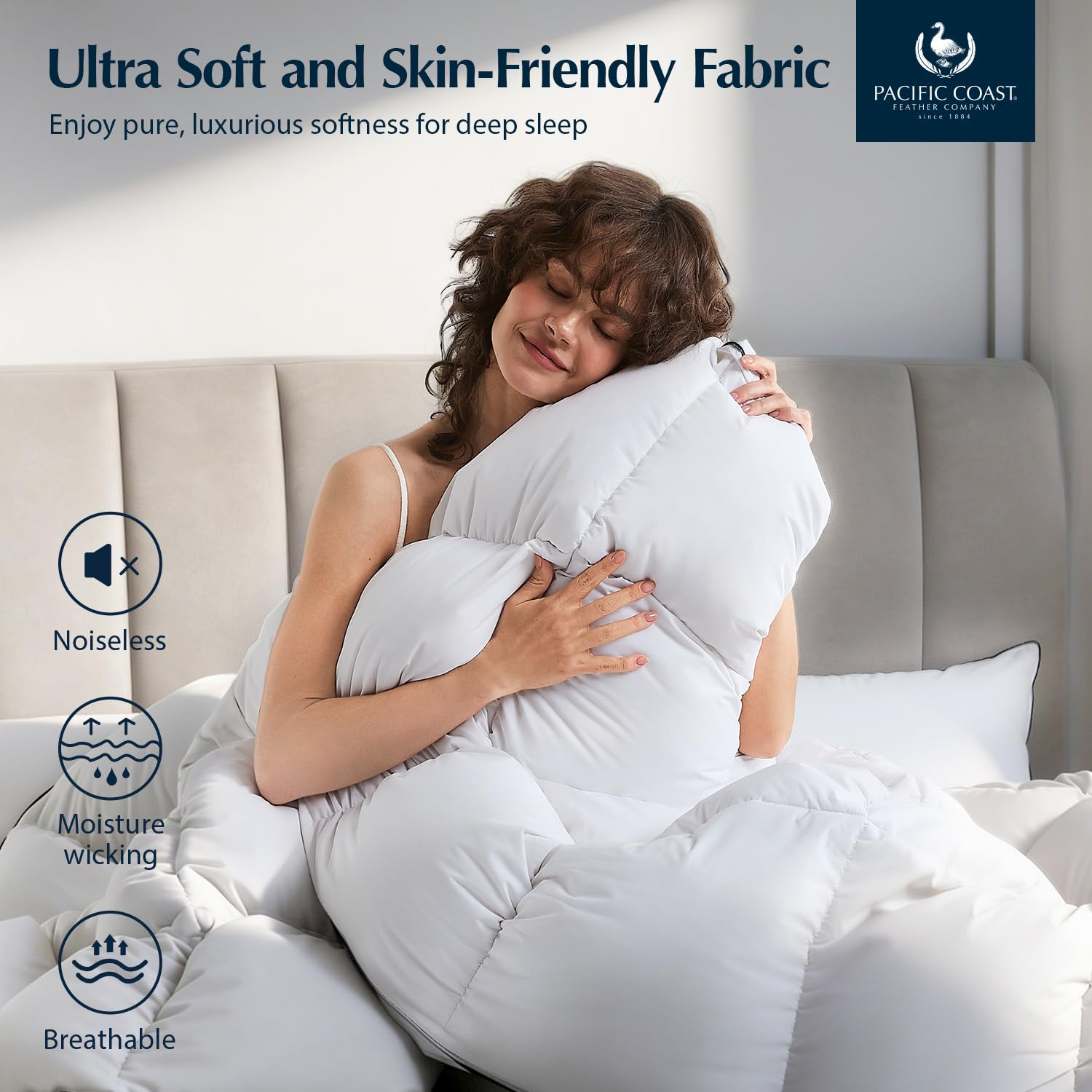 White Goose Feather Down Comforter Queen All Season
