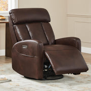 Triple Motor Power Swivel Recliner with Adjustable Headrest