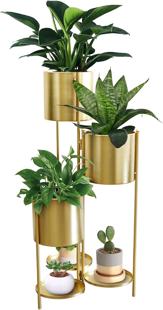 6-Tier Metal Plant Stand 35.5 Inch Indoor Outdoor Foldable