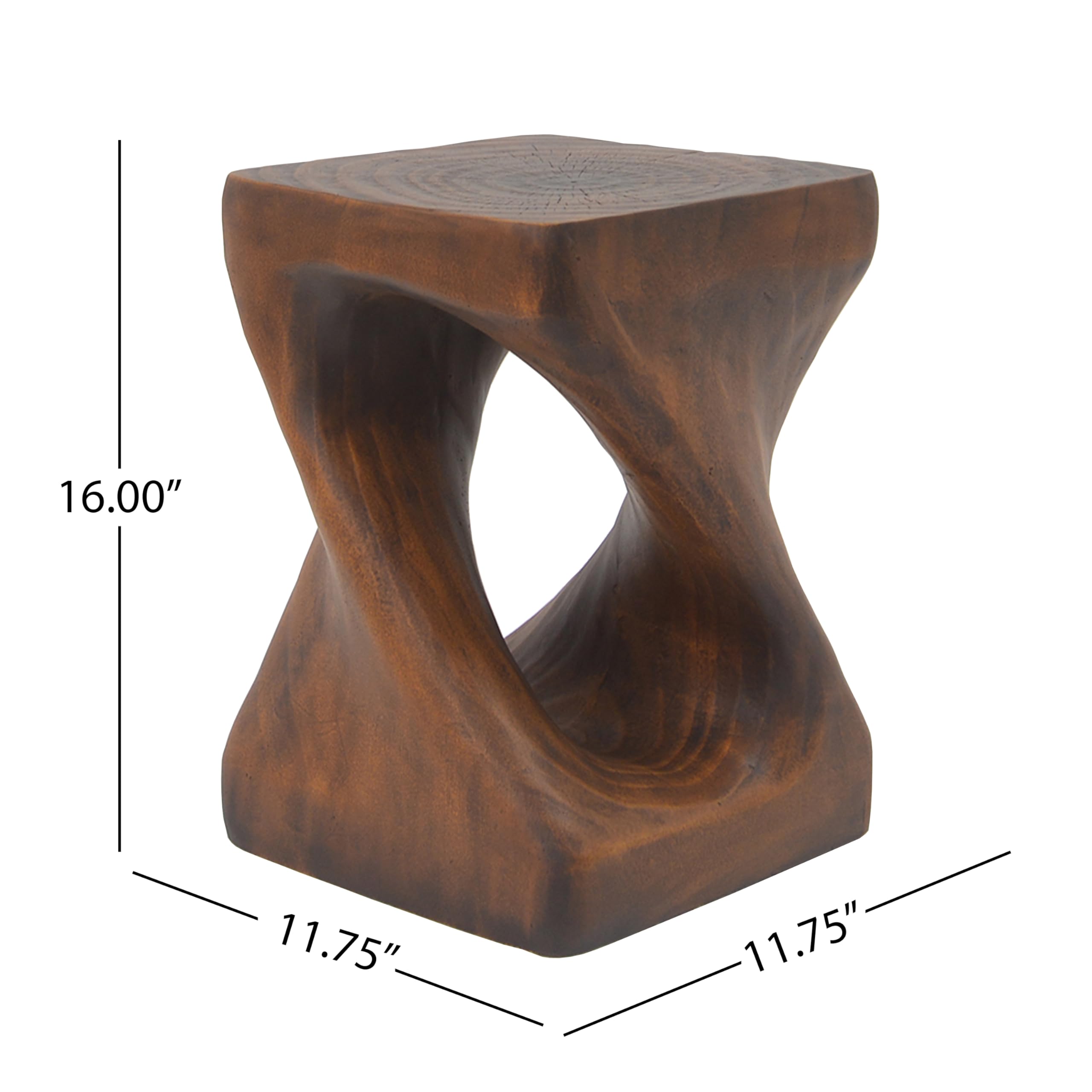 Twist Shape Accent Side Table - Modern Pedestal End Table