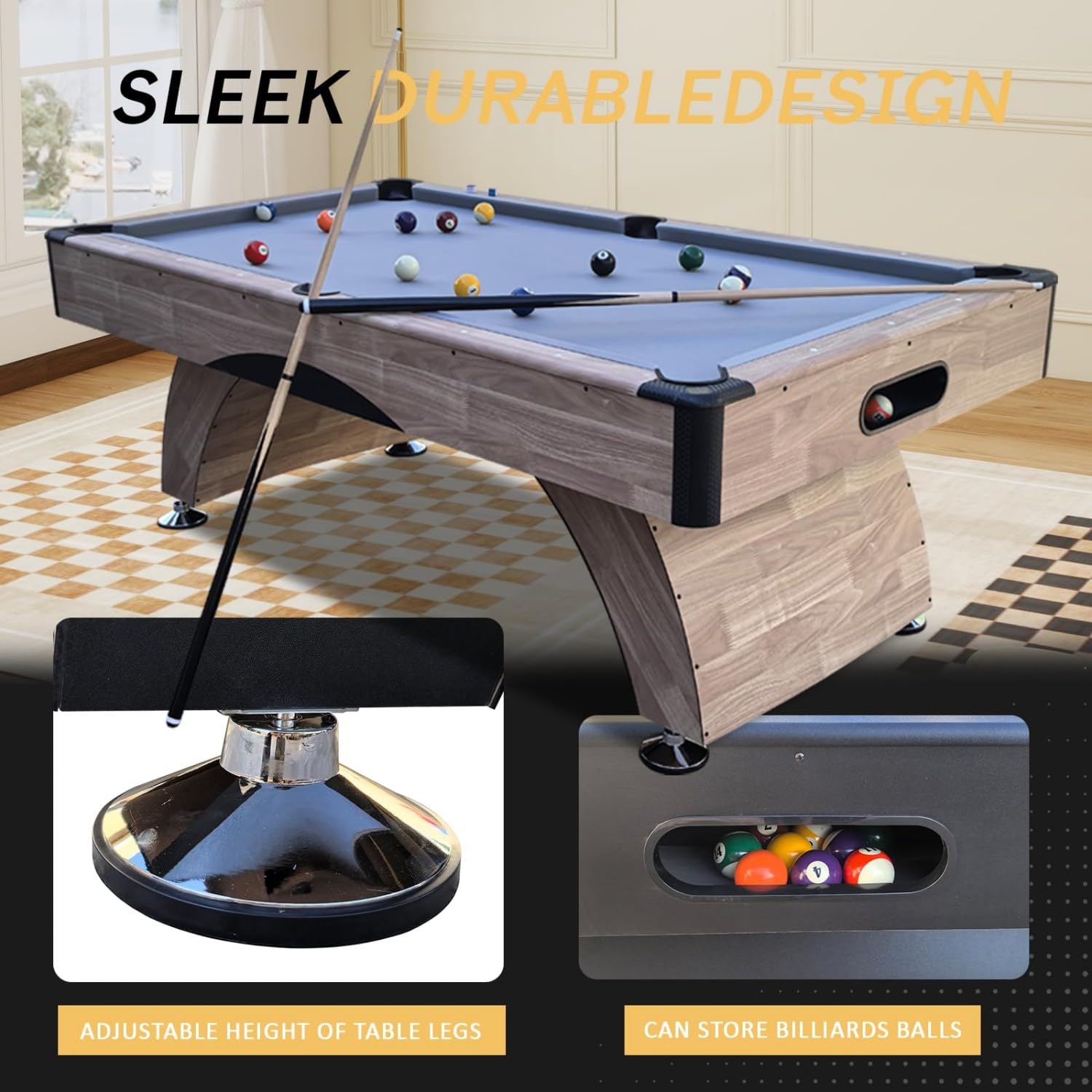 7FT Pool Table with Automatic Ball Return