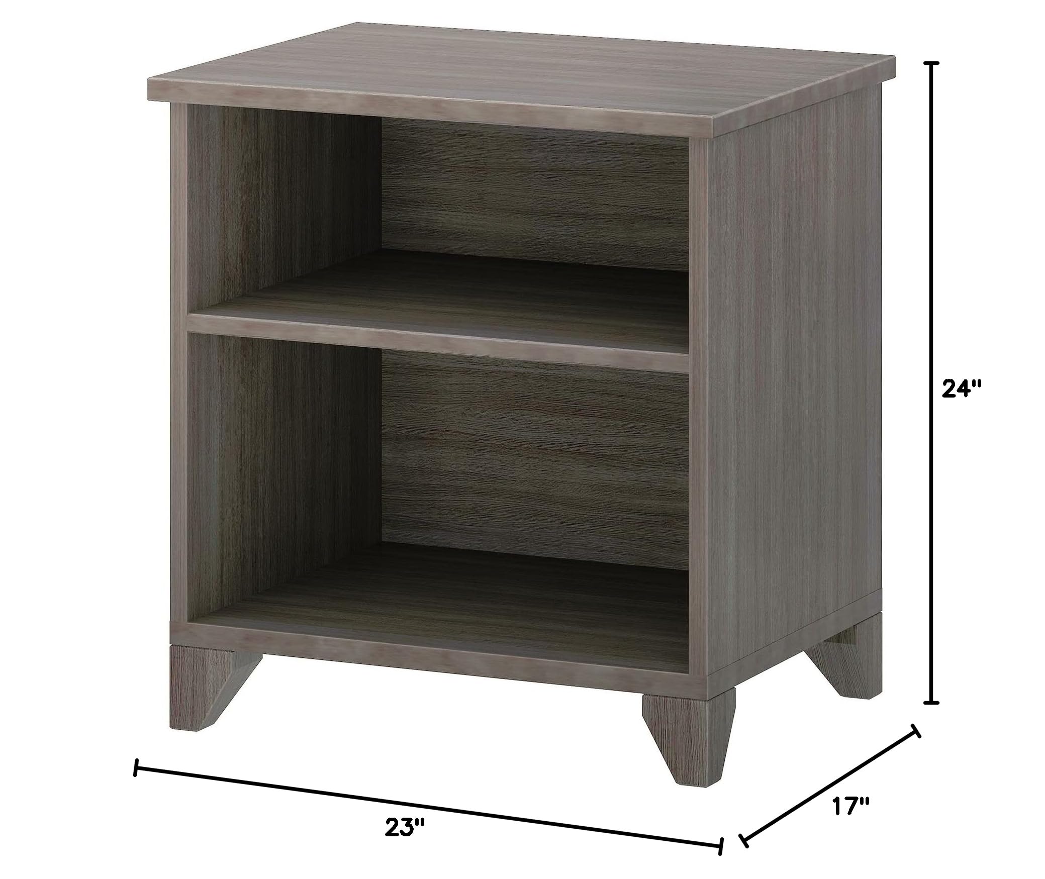 Classic Wood Nightstand with Shelves