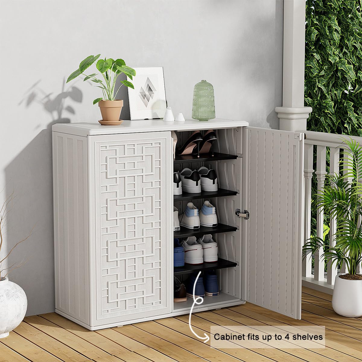 Waterproof Outdoor Storage Cabinet 62 Gallon Deck Box