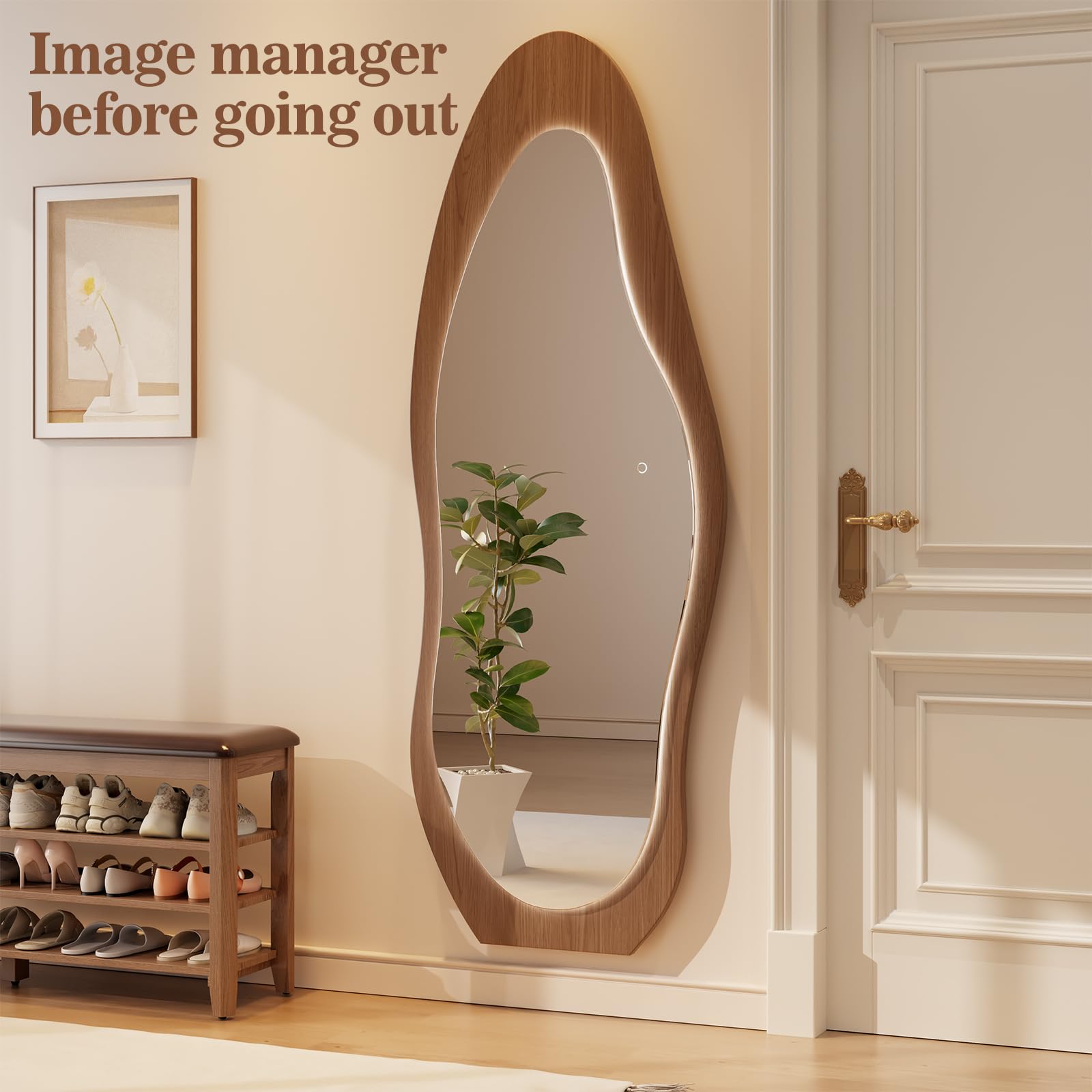 69x24 Wavy LED Full Length Mirror