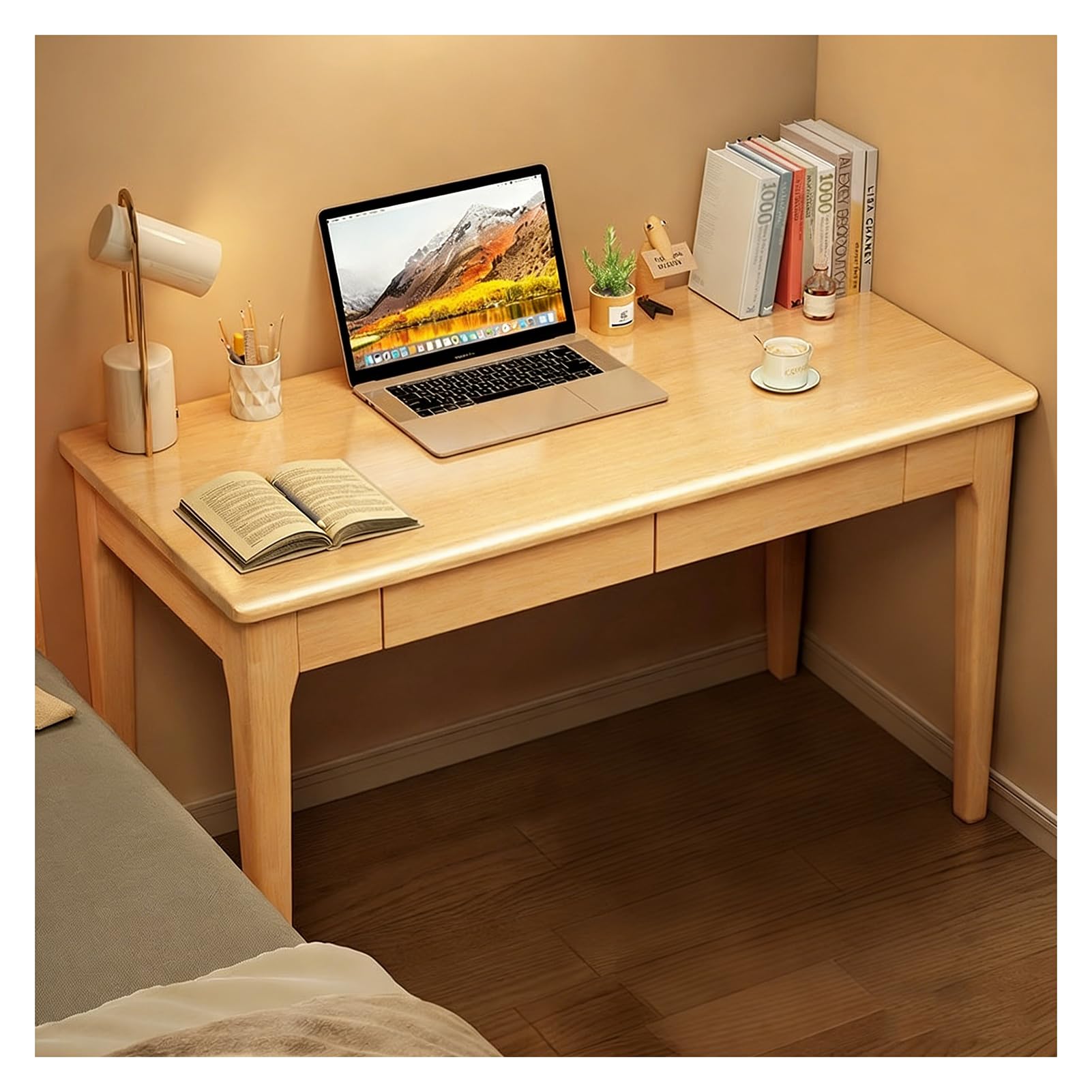 Solid Wood Desk with Drawers