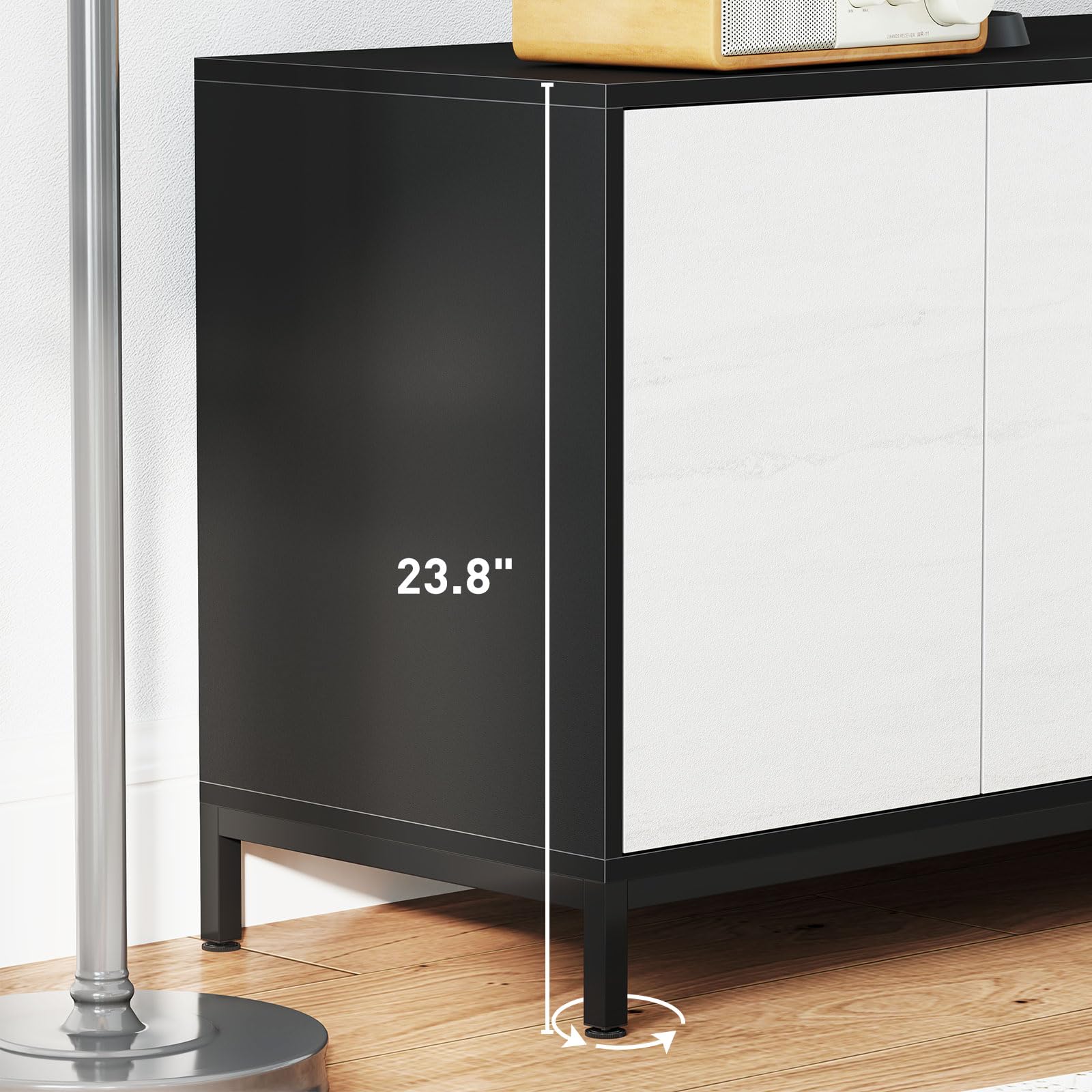 78" TV Stand with 6 Cabinet Doors