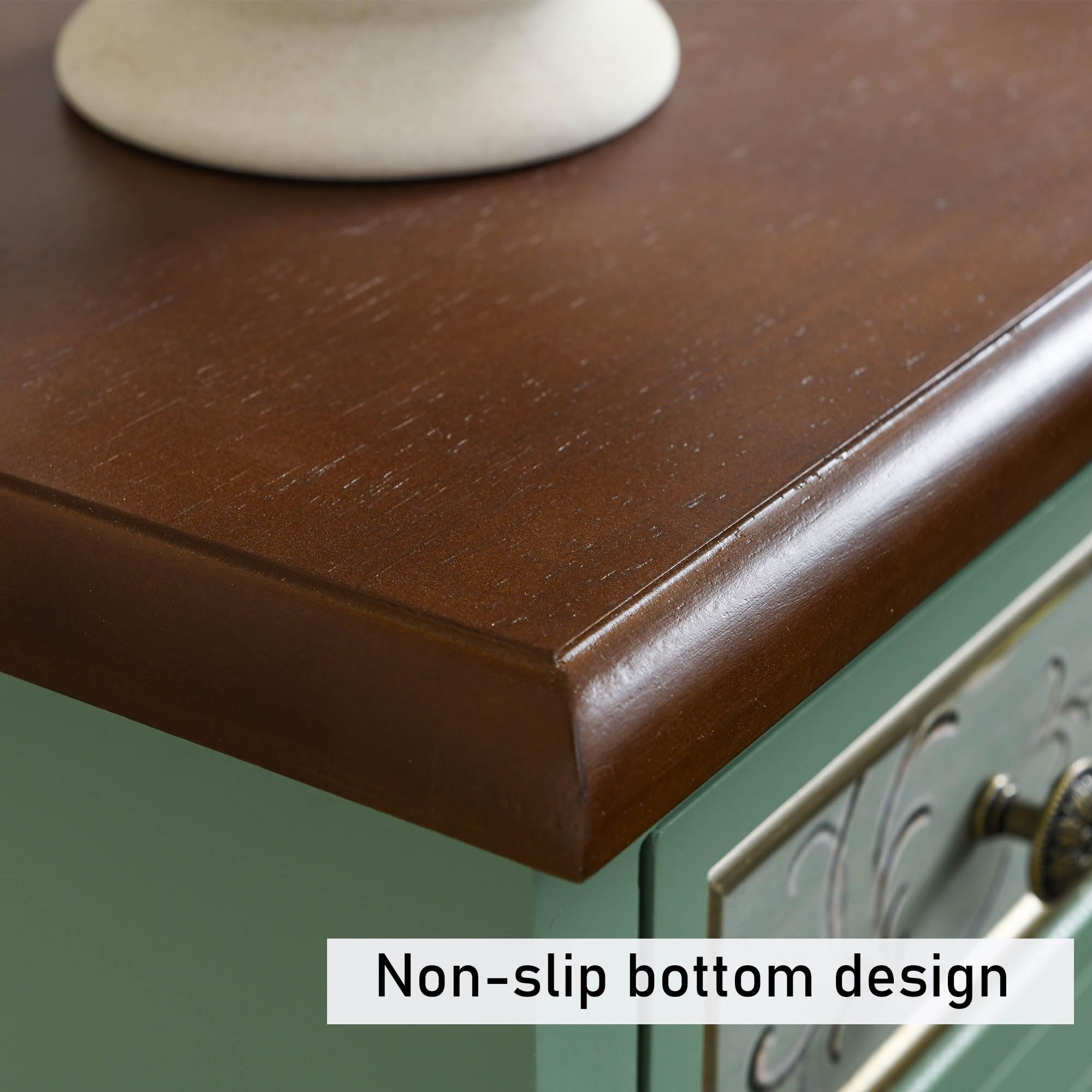 Vintage Accent Chest with 5 Drawers and Door Storage Cabinet