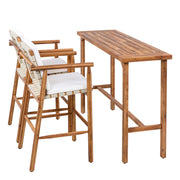 3-Piece Outdoor Bar Set with Cushions
