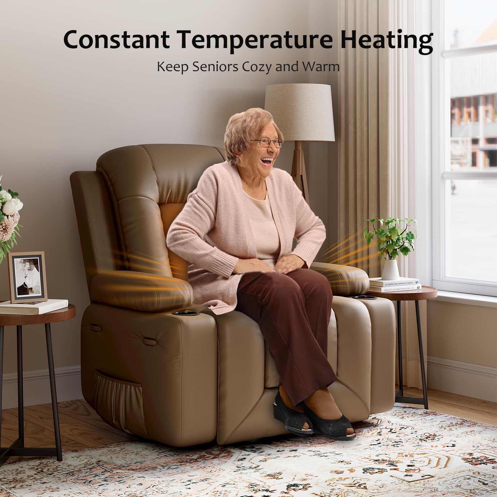 Power Lift Recliner Chair with Massage and Heat