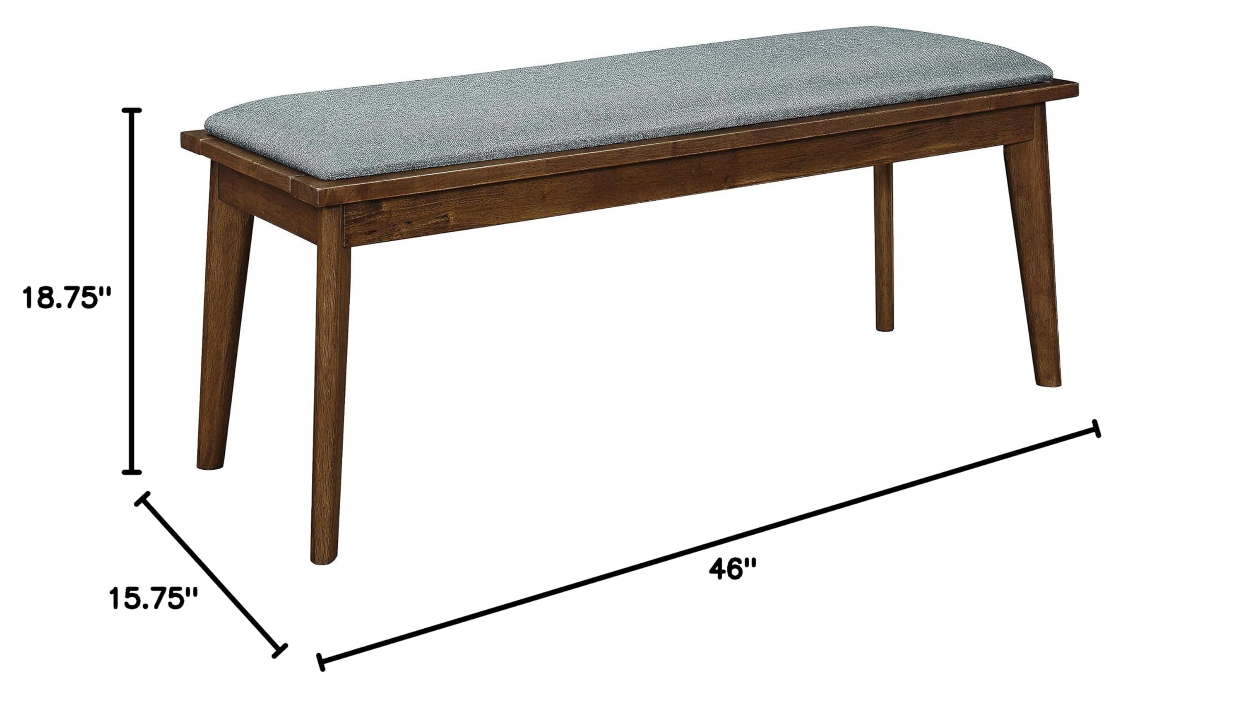 Alfredo 46-Inch Upholstered Dining Bench