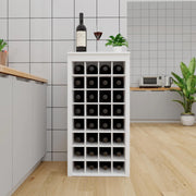 8-Tier Freestanding Wine Rack White 32 Bottle