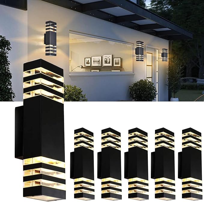 LED Outdoor Wall Light 4-Pack 18W Waterproof