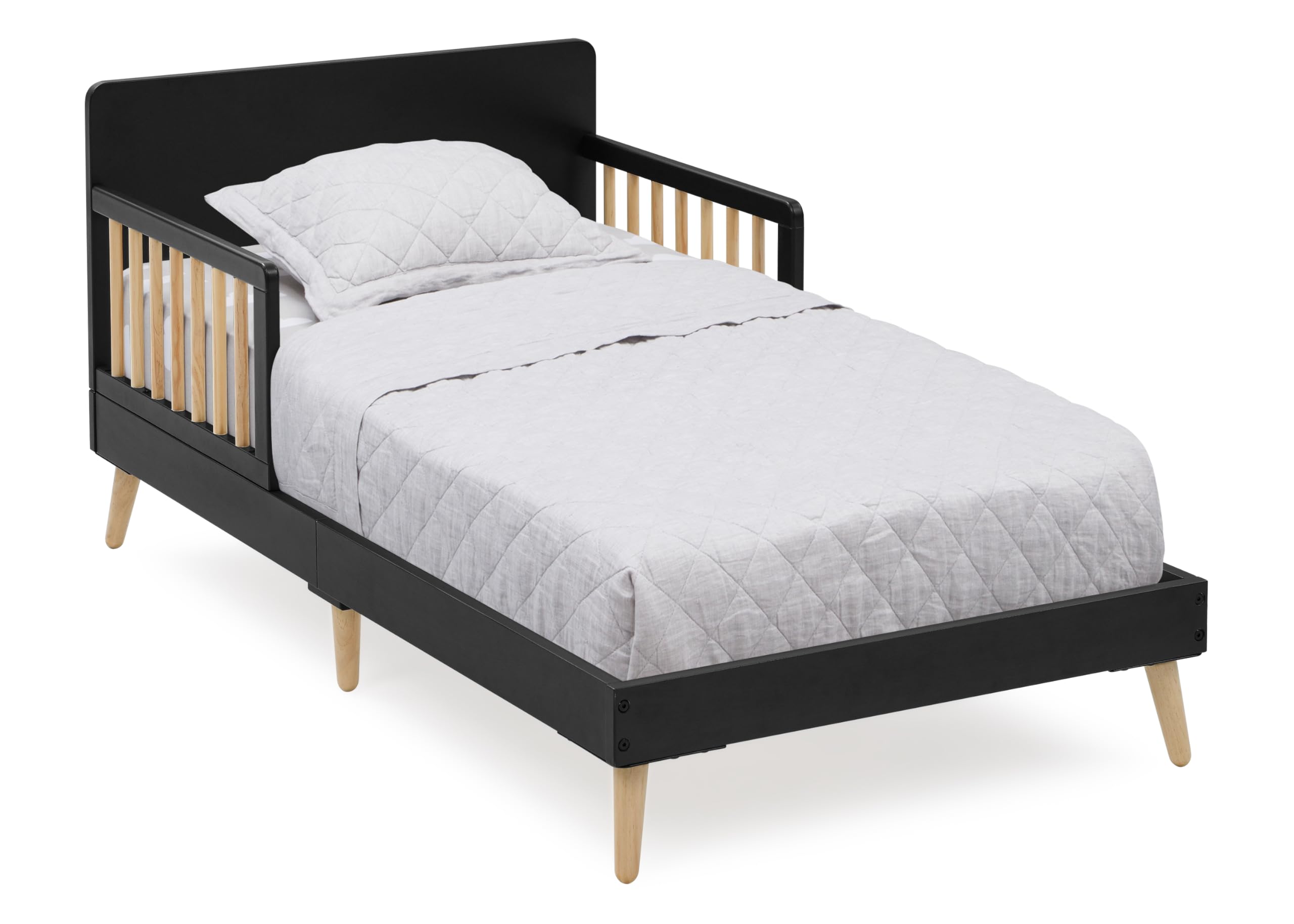 Logan Wood Toddler Bed with Safety Guardrails