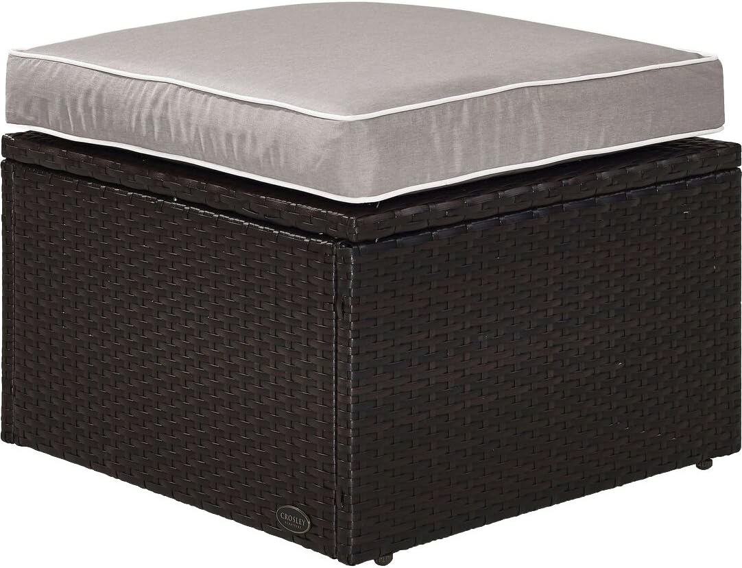All-Weather Wicker Outdoor Ottoman