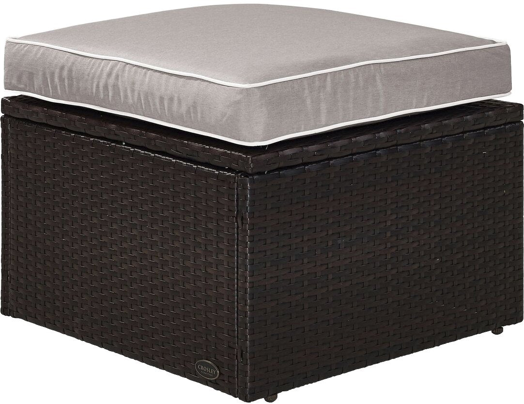 All-Weather Wicker Outdoor Ottoman