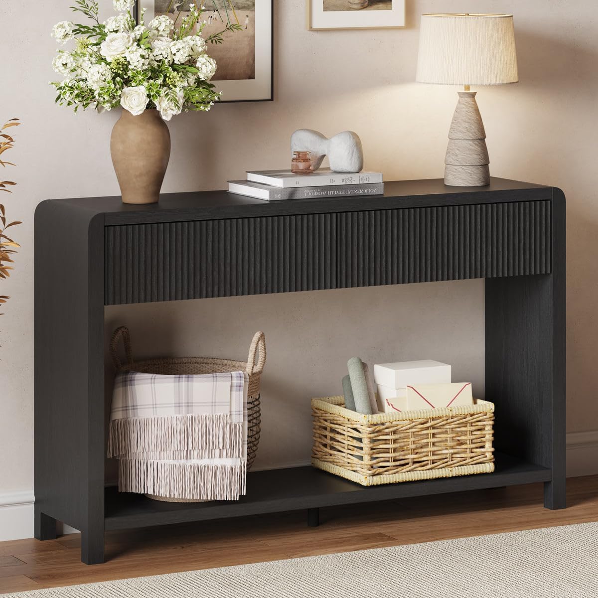 Console Table with 2 Drawers for Entryway