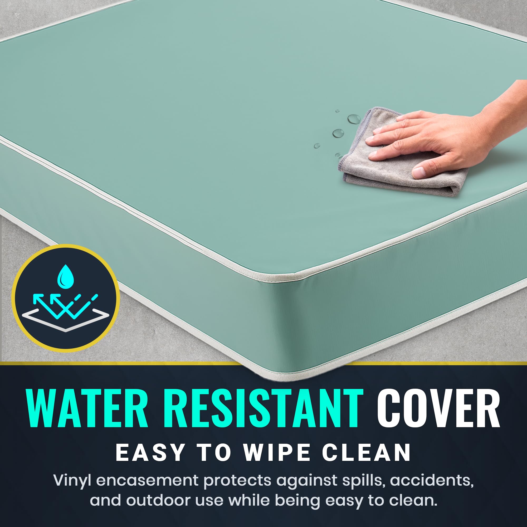 6-Inch Foam Mattress with Water Resistant Vinyl Cover