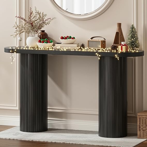 55 Inch Fluted Entryway Console Table