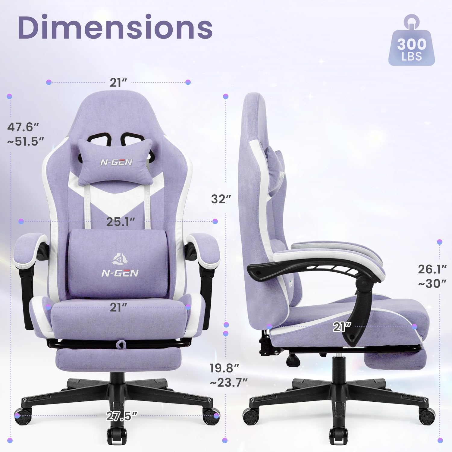 Ergonomic Gaming Chair with Lumbar Support and Adjustable Armrests
