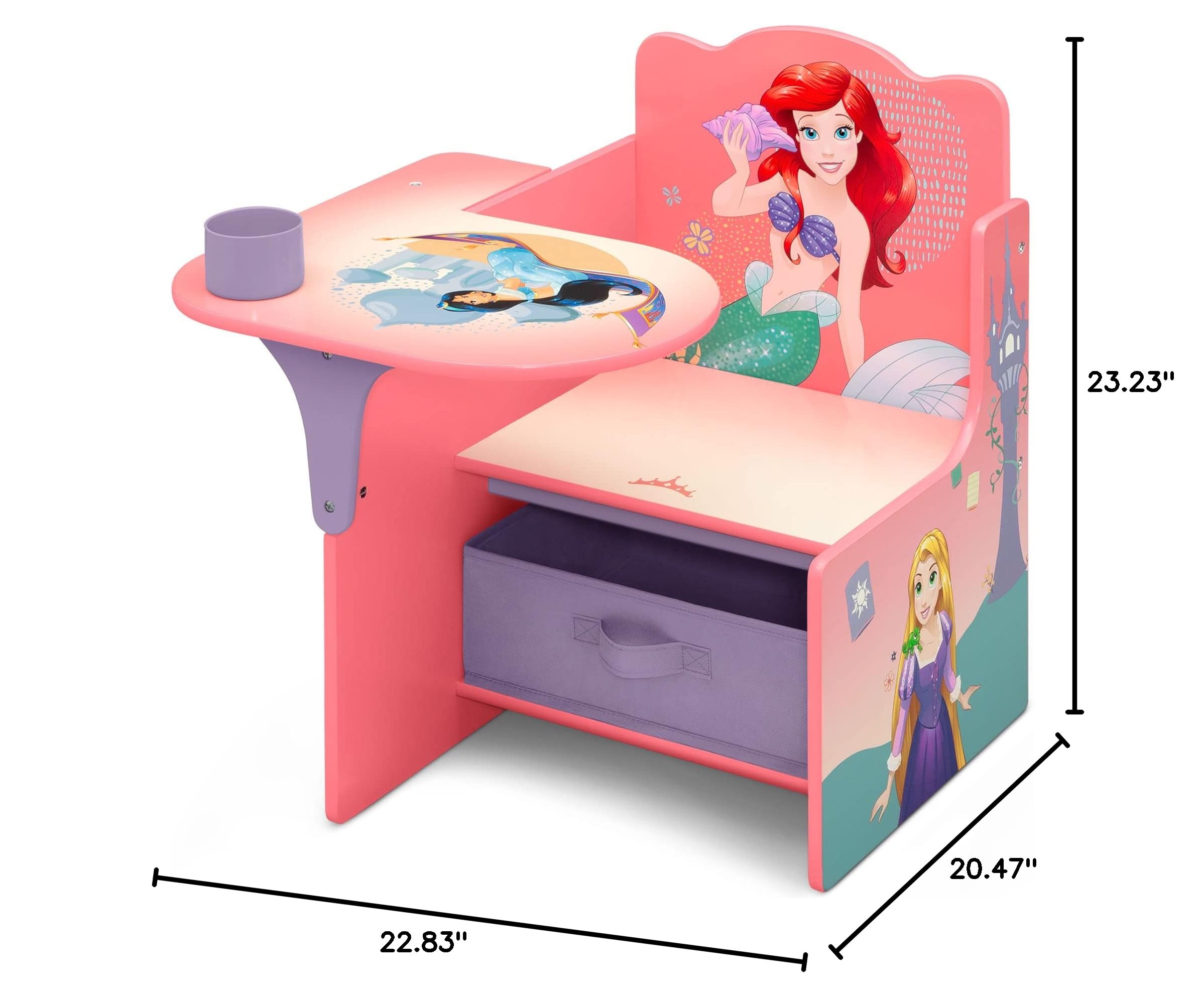 Princess Chair Desk with Storage Bin