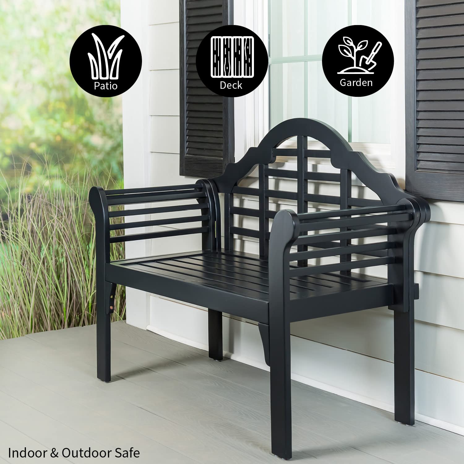 Eucalyptus Wood Foldable Garden Bench