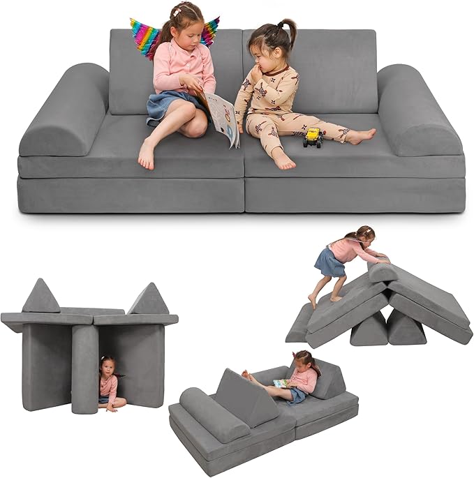 Large Modular Play Couch for Kids