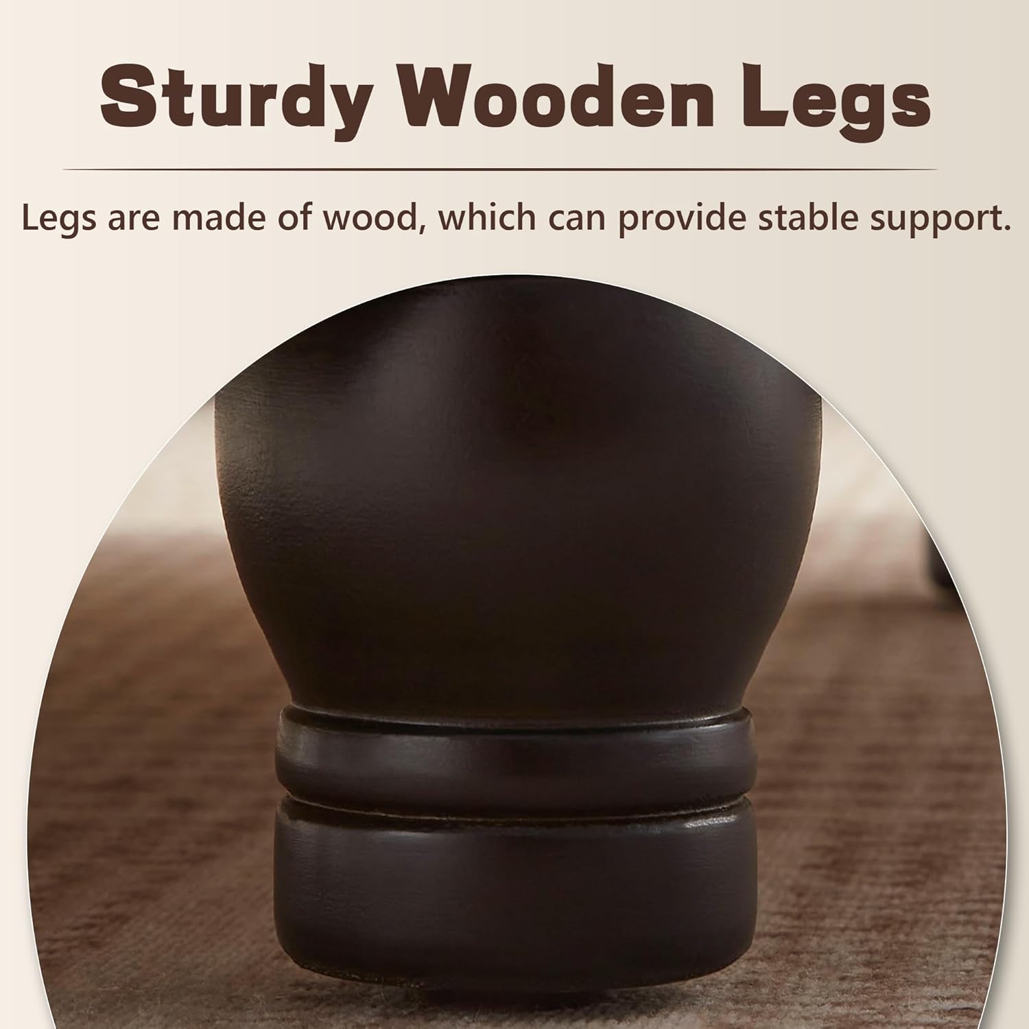 Round Storage Ottoman with Removable Top