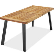 Acacia Wood Dining Table 6-Person Rectangular