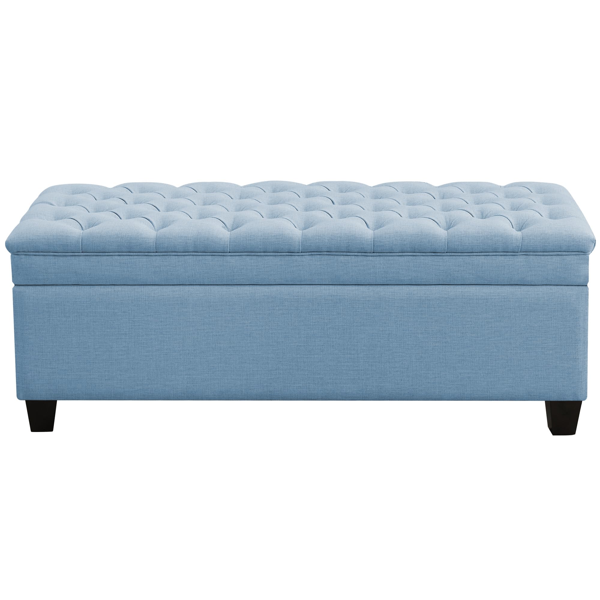 Storage Ottoman Bench with Tufted Upholstery