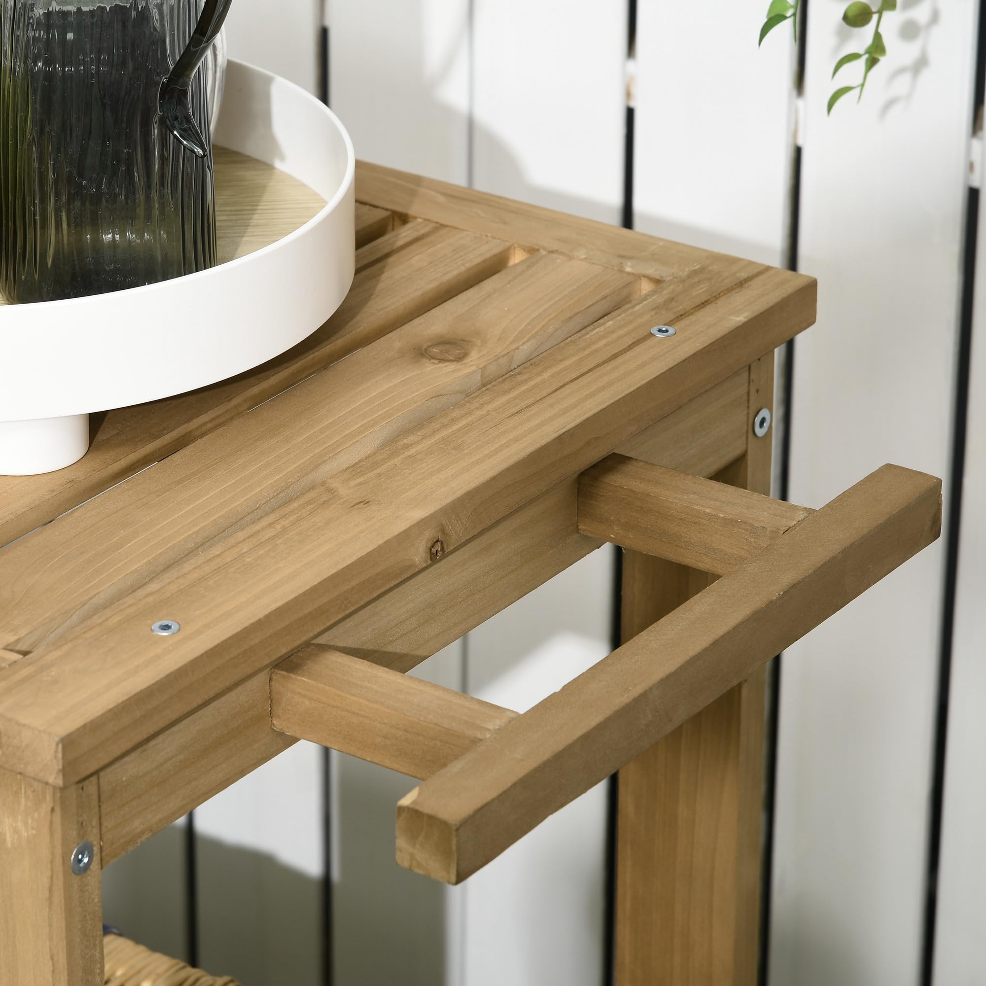 Outdoor Bar Cart with Wine Holders