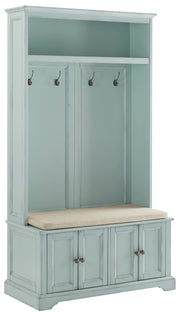 Hall Tree with Shoe Rack Bench and Coat Hooks