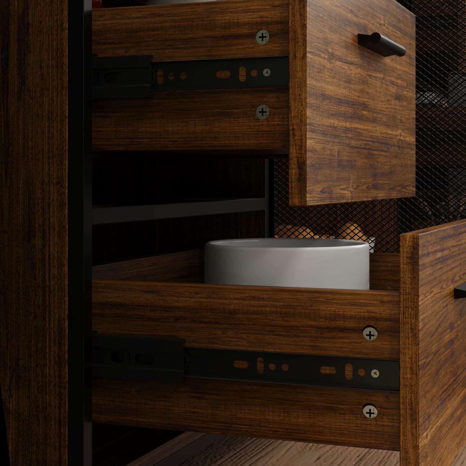Kitchen Hutch Pantry Cabinet with 6 Drawers