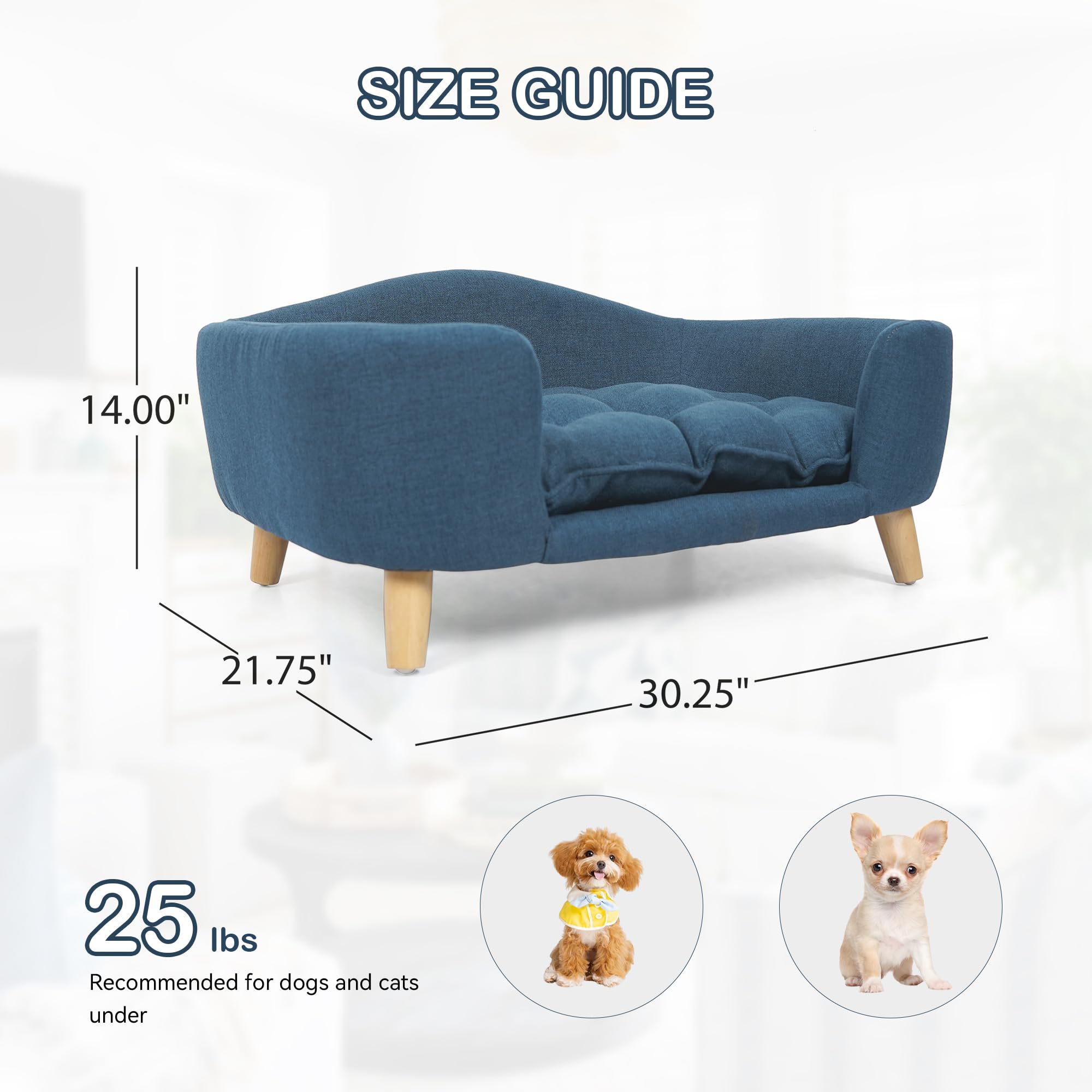 Elevated Dog Sofa Bed for Small Dogs