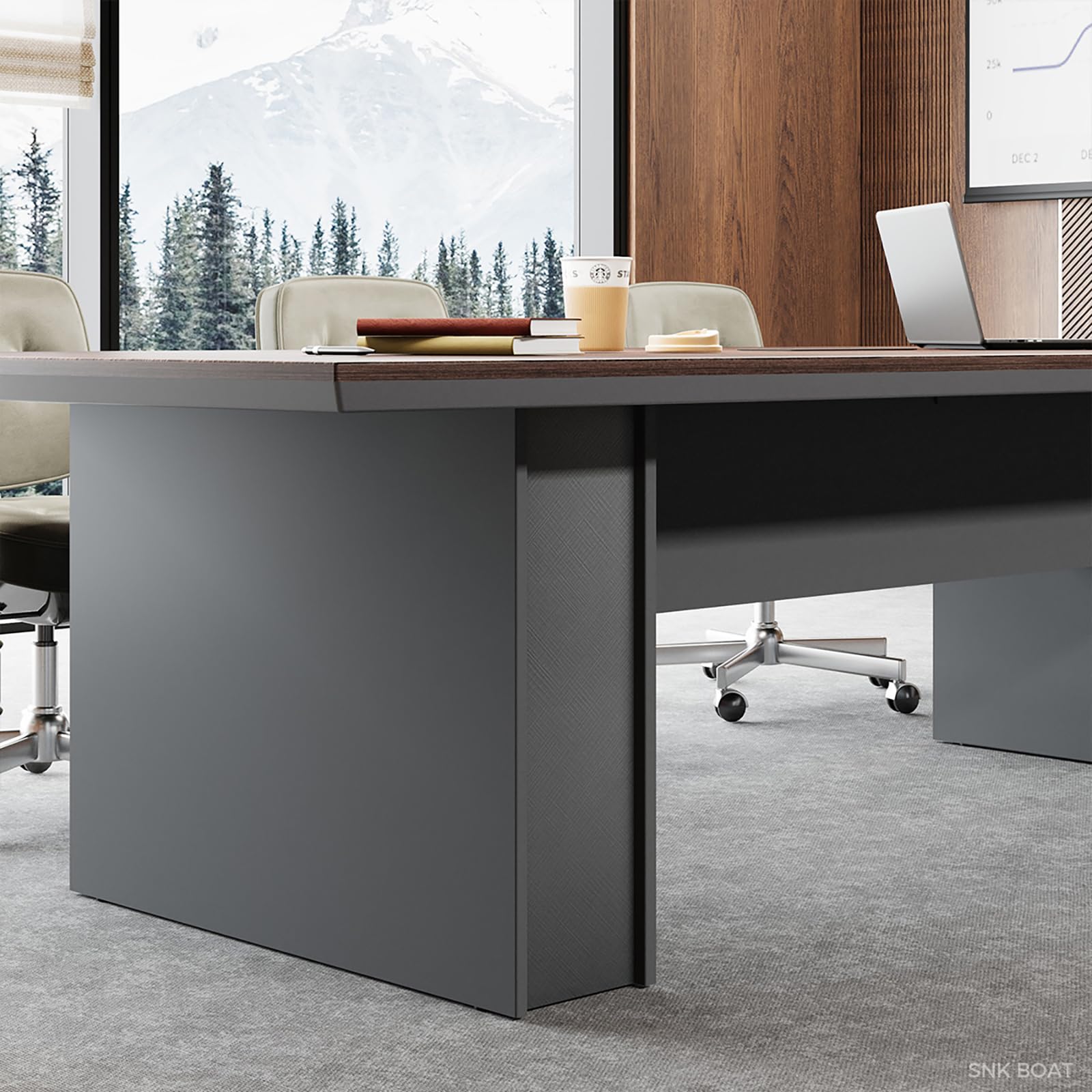 8FT Conference Table with Cable Management