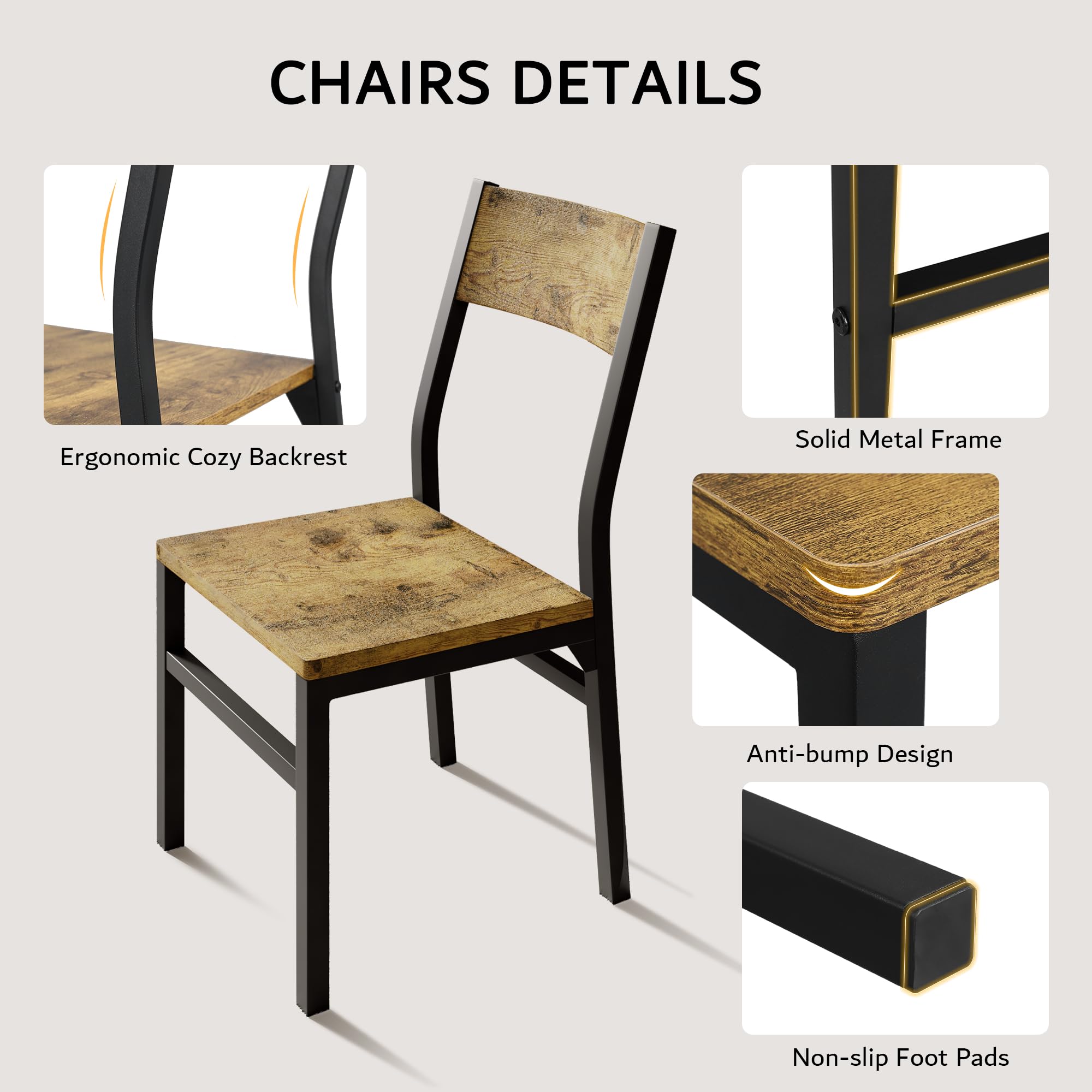 7-Piece Extendable Dining Table Set with 6 Chairs