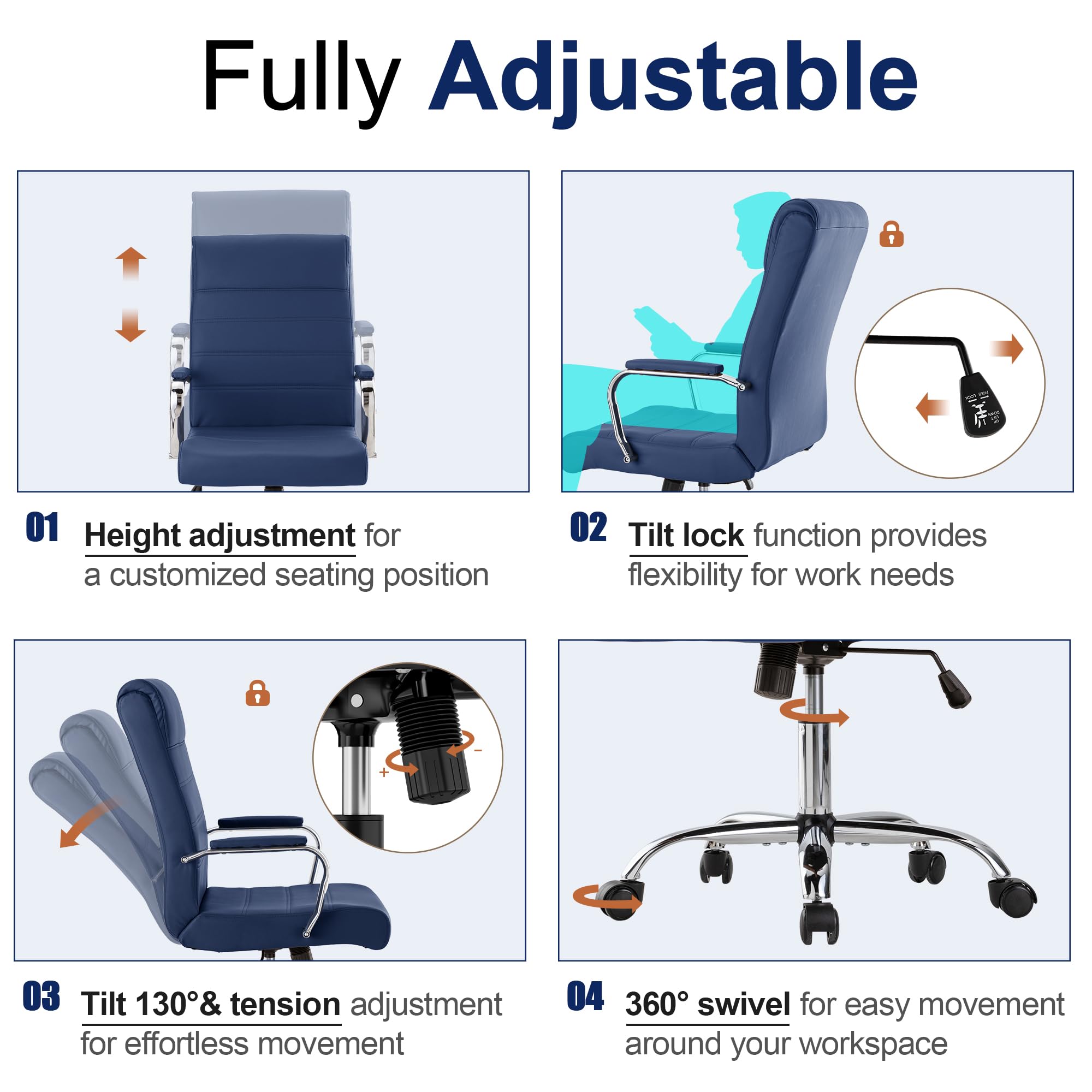 Ergonomic Office Chair with Adjustable Height