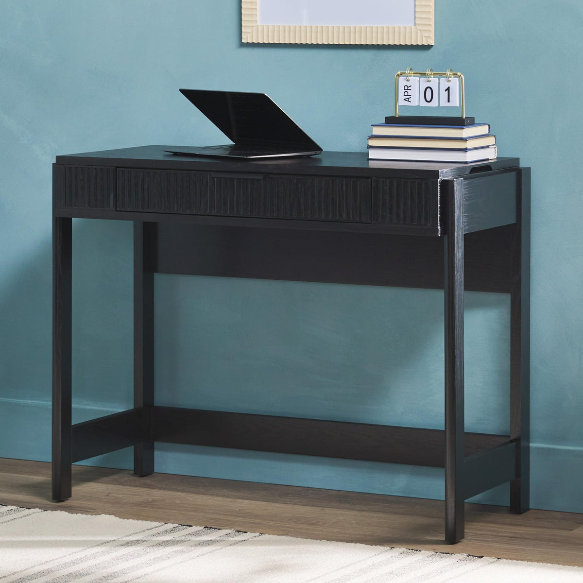 Lift-Top Desk with Drawer and Storage Cubby